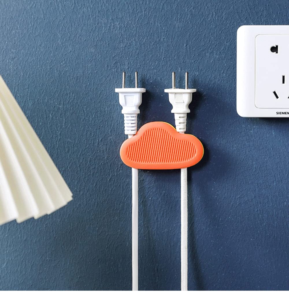 ZIBUYU Cable Organizer for Home and Office with Dual Slot Holders 8.8×4 cm ABS | 4 Pcs