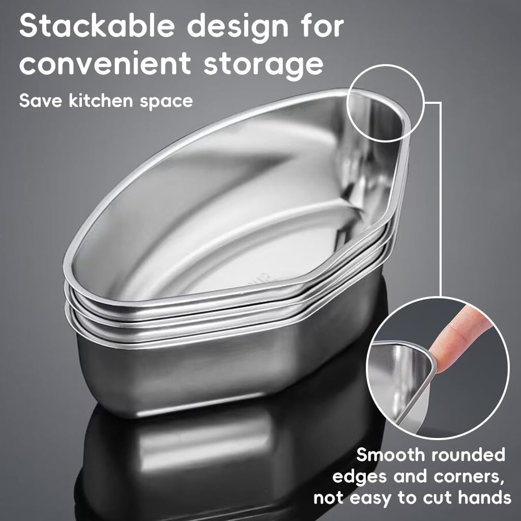 Supvox Steamer Baskets Set for Small Portion Cooking with Contoured Lids | 3pcs 304 Stainless Steel