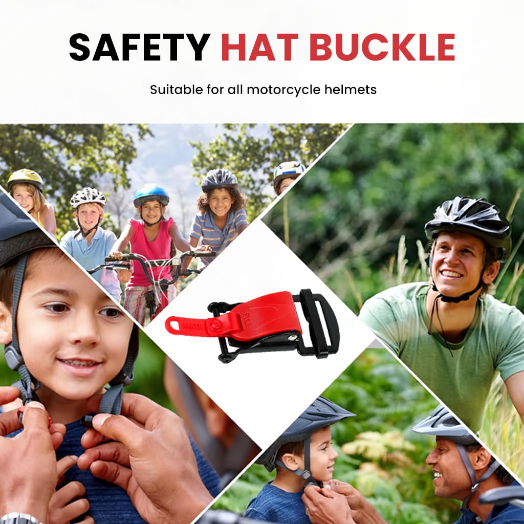 STHIRA Helmet Quick Release Buckle Replacement Kit for Chin Straps Up to 1 in featuring Ratcheted Stainless Steel Mechanism