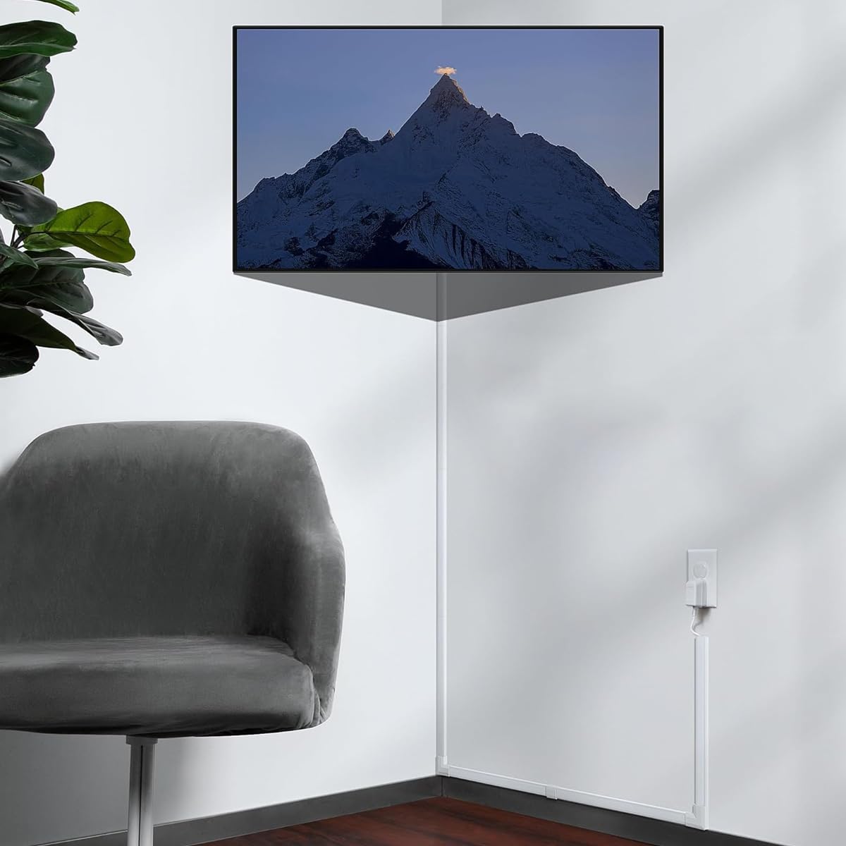 Serplex Cord Hider for Wall and TV Cables with 6 Connectable Covers 15.7 in Each | Neat Wire Management