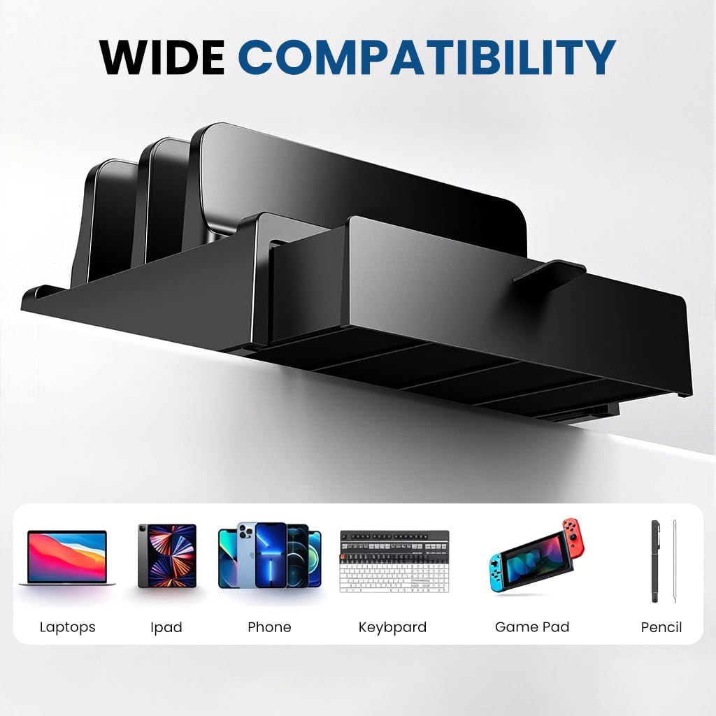 ZORBES Laptop Stand for Desk with Drawer and Vertical Storage | 4-in-1 Organizer Holder
