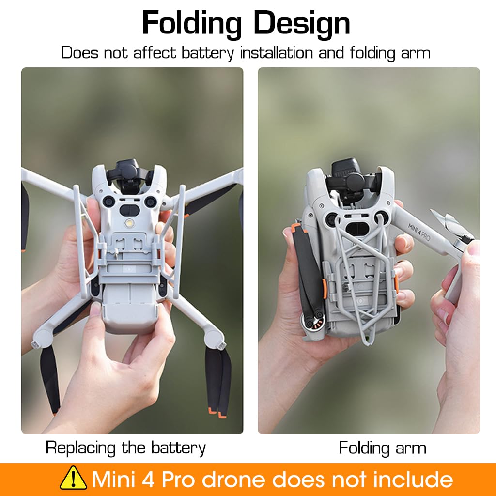 ZORBES Landing Gear for DJI Mini 4 Pro with 25mm Lift and Foldable Quick‑Release Design