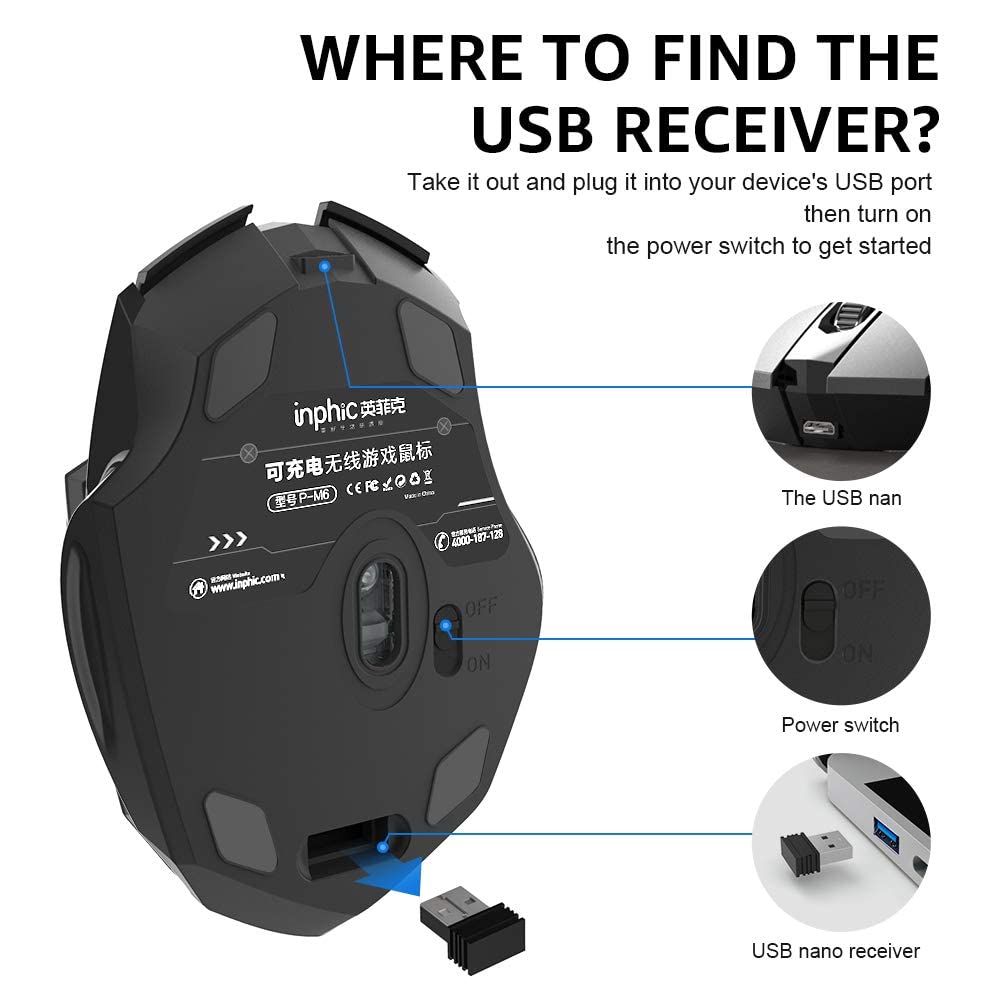 Verilux Wireless Mouse for Laptop and PC with 1600DPI 2.4G Connection | Ergonomic Silent Click Design
