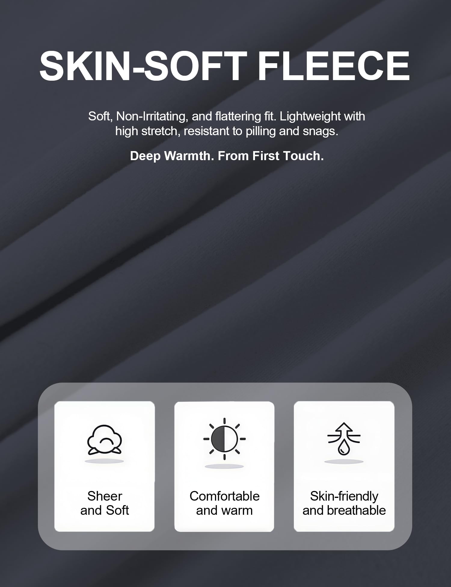 Venzina Women’s Long Sleeve Mock Neck Top for Fall and Winter Layering | Soft Stretch Slim Fit Pullover in Grey