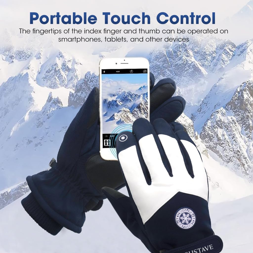 Gustave Winter Gloves for Women featuring Touch Screen Fingertips & Anti Slip Palm | 26 cm Length