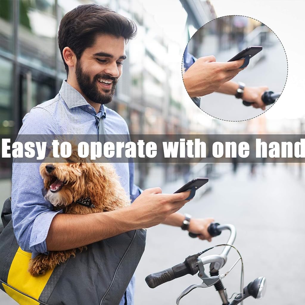 ZORBES Self Adhesive Phone Grip Holder for Smartphones with Push Pull Stand | 5 Color Silicone Finger Strap