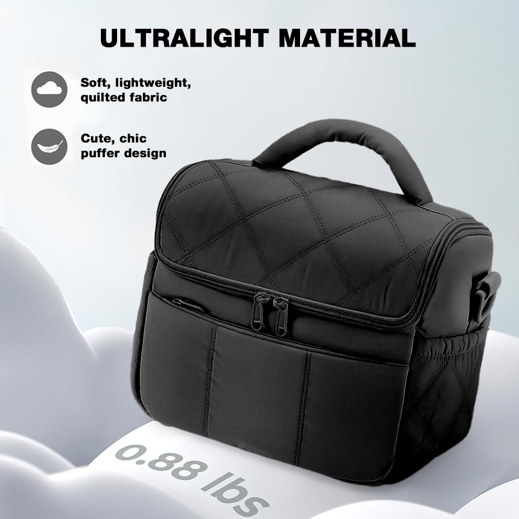 Supvox Lunch Bag for Work and Travel with 11L Capacity featuring Drawstring Closure and Cotton Insulation | Nylon Tote 23x15.2x19.5cm