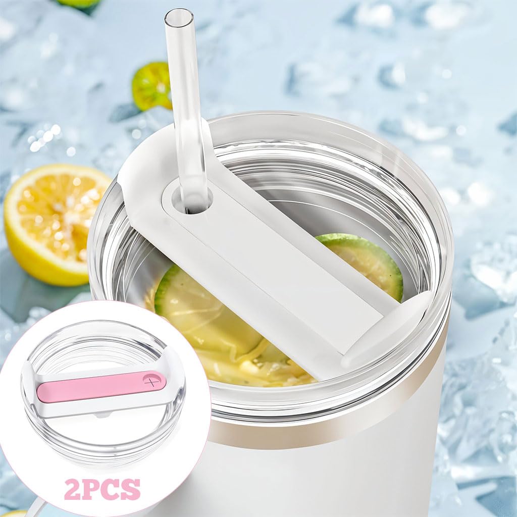 HASTHIP Replacement Lid for Stanley 40oz Tumbler Cup with Leak Proof Straw Hole | 6PCS Set