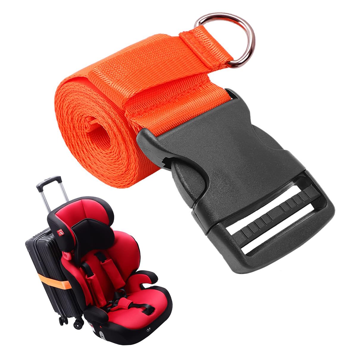 SNOWIE Soft Adjustable Luggage Strap for Carry On Bags and Baby Car Seat | Travel Belt