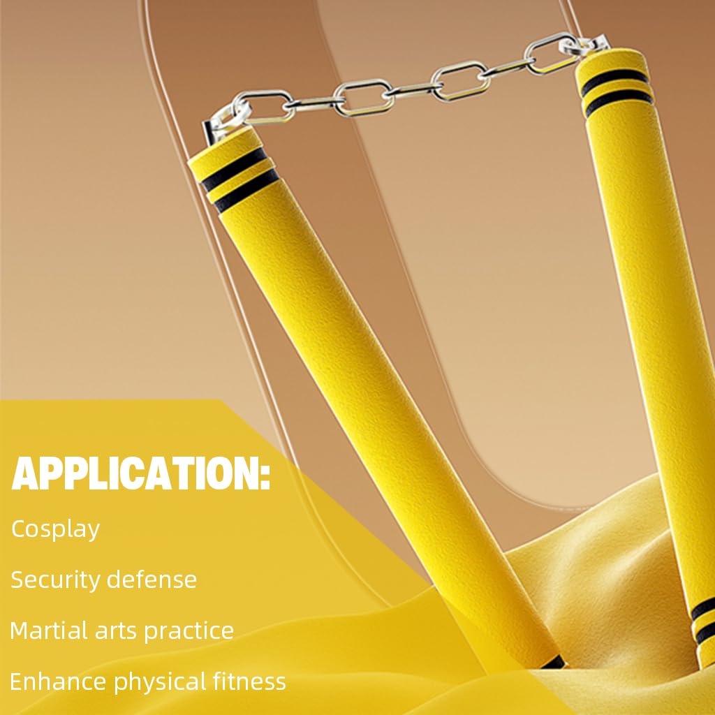 Proberos Kids Nunchucks for Martial Arts Training with 360 Degree Rotation and EVA Foam Handles