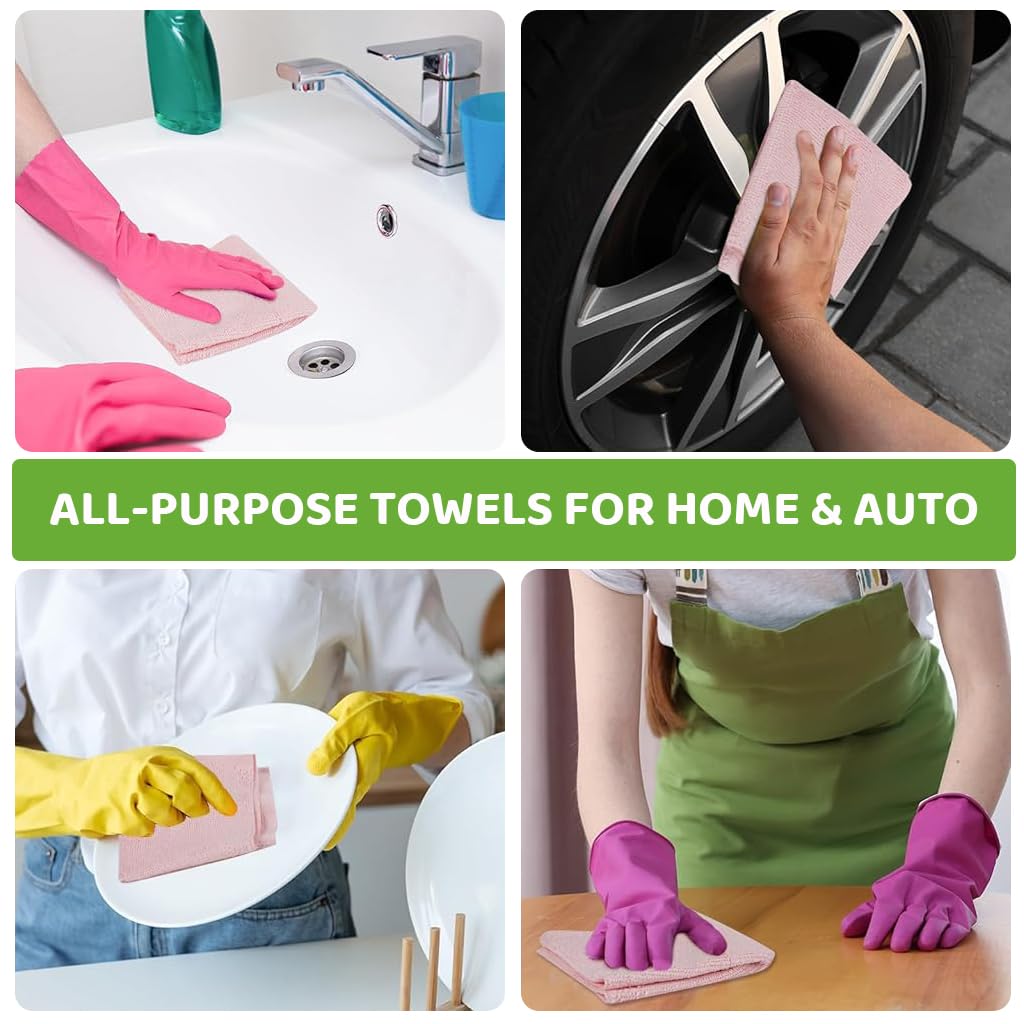 HASTHIP Microfiber Cleaning Cloth Roll for Kitchen with 150 Pre-Cut 25x25cm Reusable Wipes