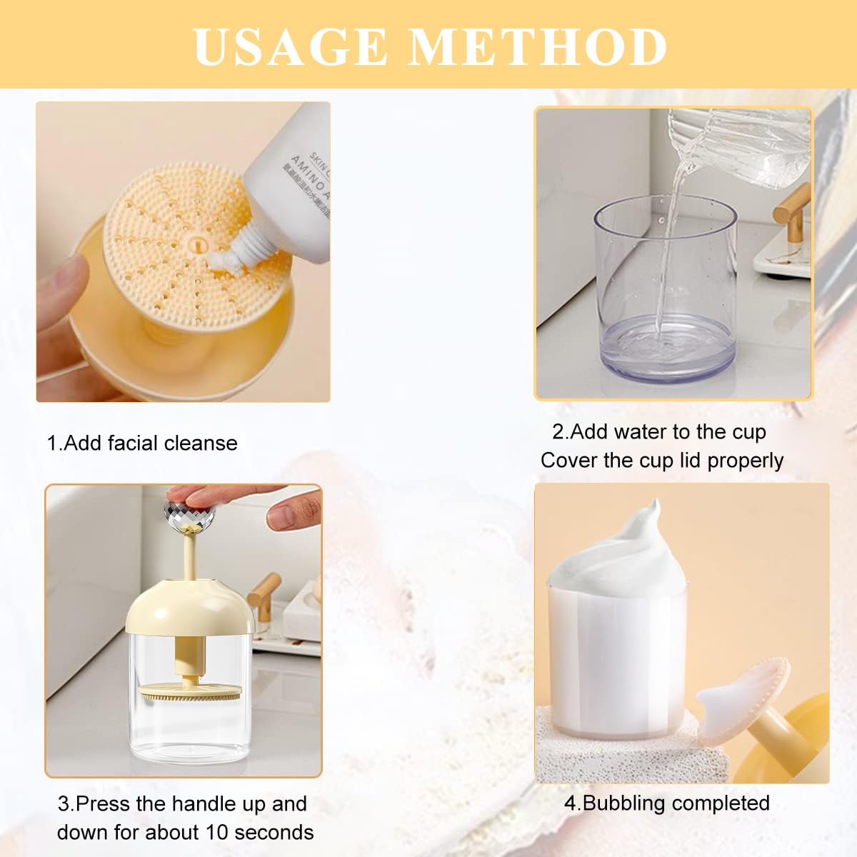 MAYCREATE Face Wash Foams Maker for Gentle Facial Cleansing with Rich Bubble Creation