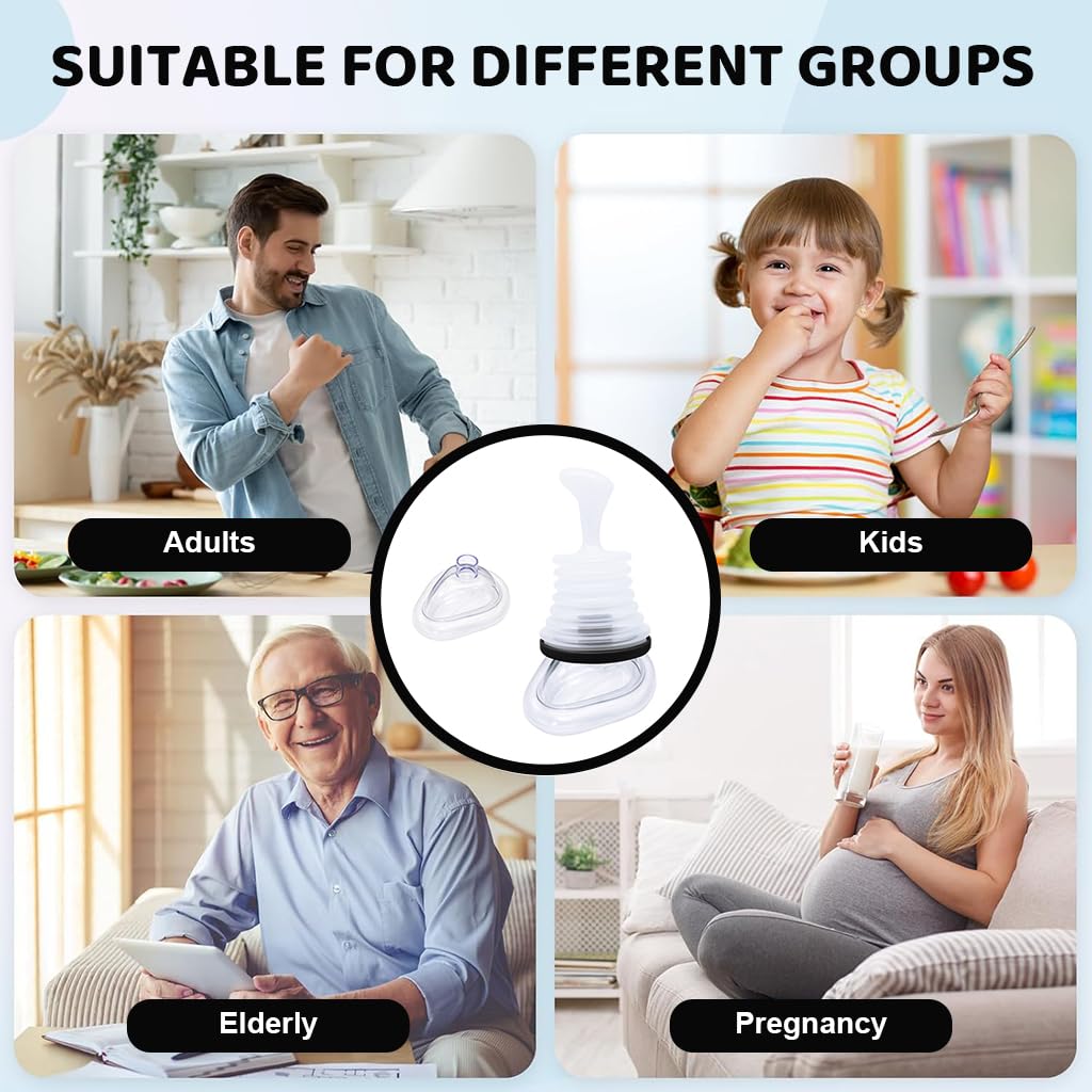 HANNEA Anti Choking Device for Kids and Adults with 3 Masks | Portable First Aid Tool