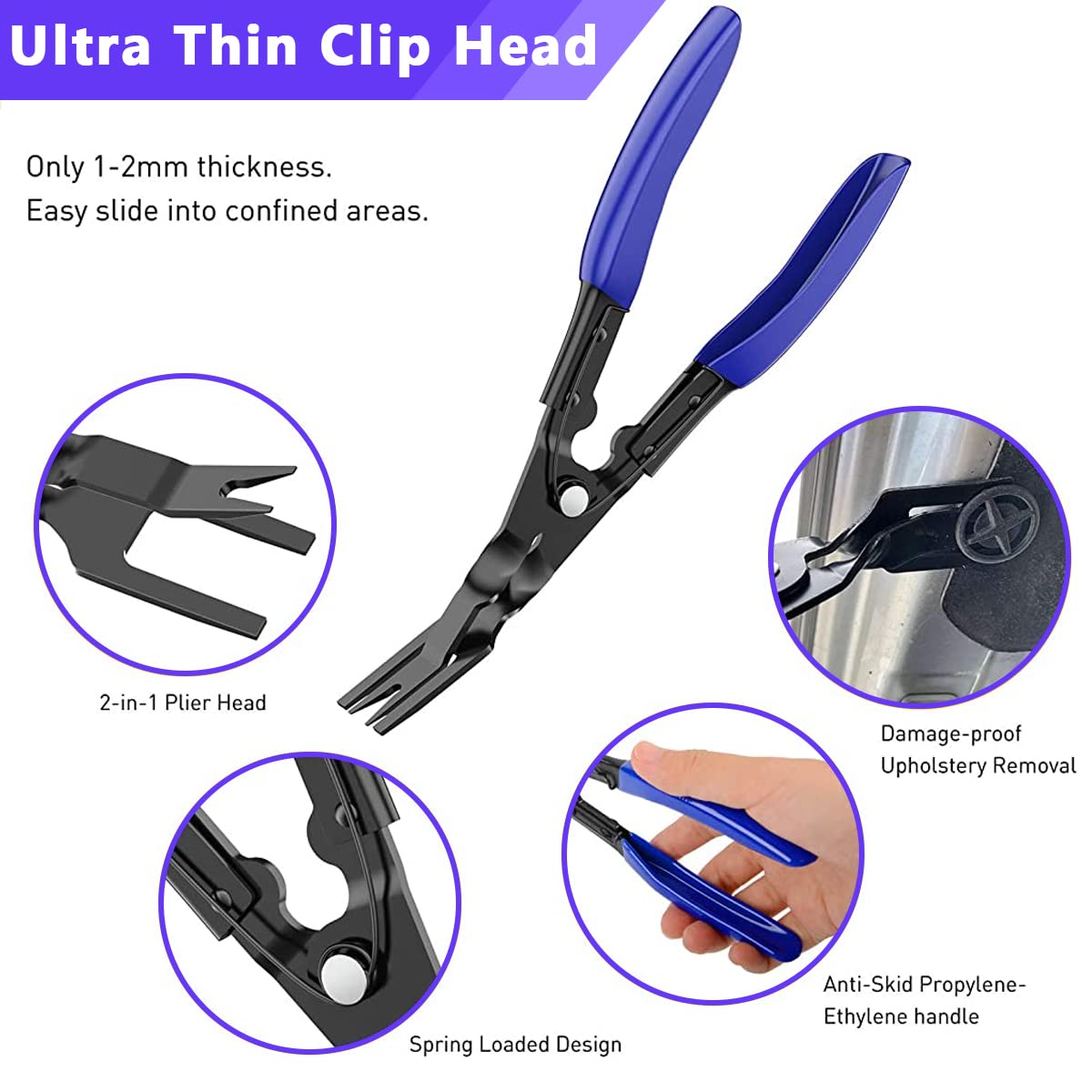 STHIRA Trim Removal Tool Kit for Car Panel Disassembly with 19 pcs Set and Ergonomic Nylon Tools | Includes Storage Bag