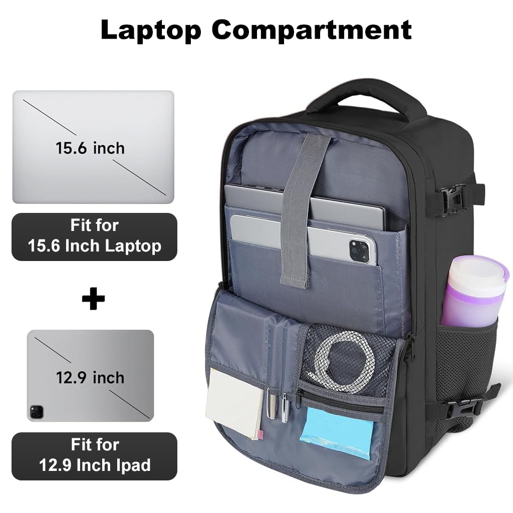 GUSTAVE Laptop Backpack for Travel with USB Charging Port and 20–35L Expandable Capacity