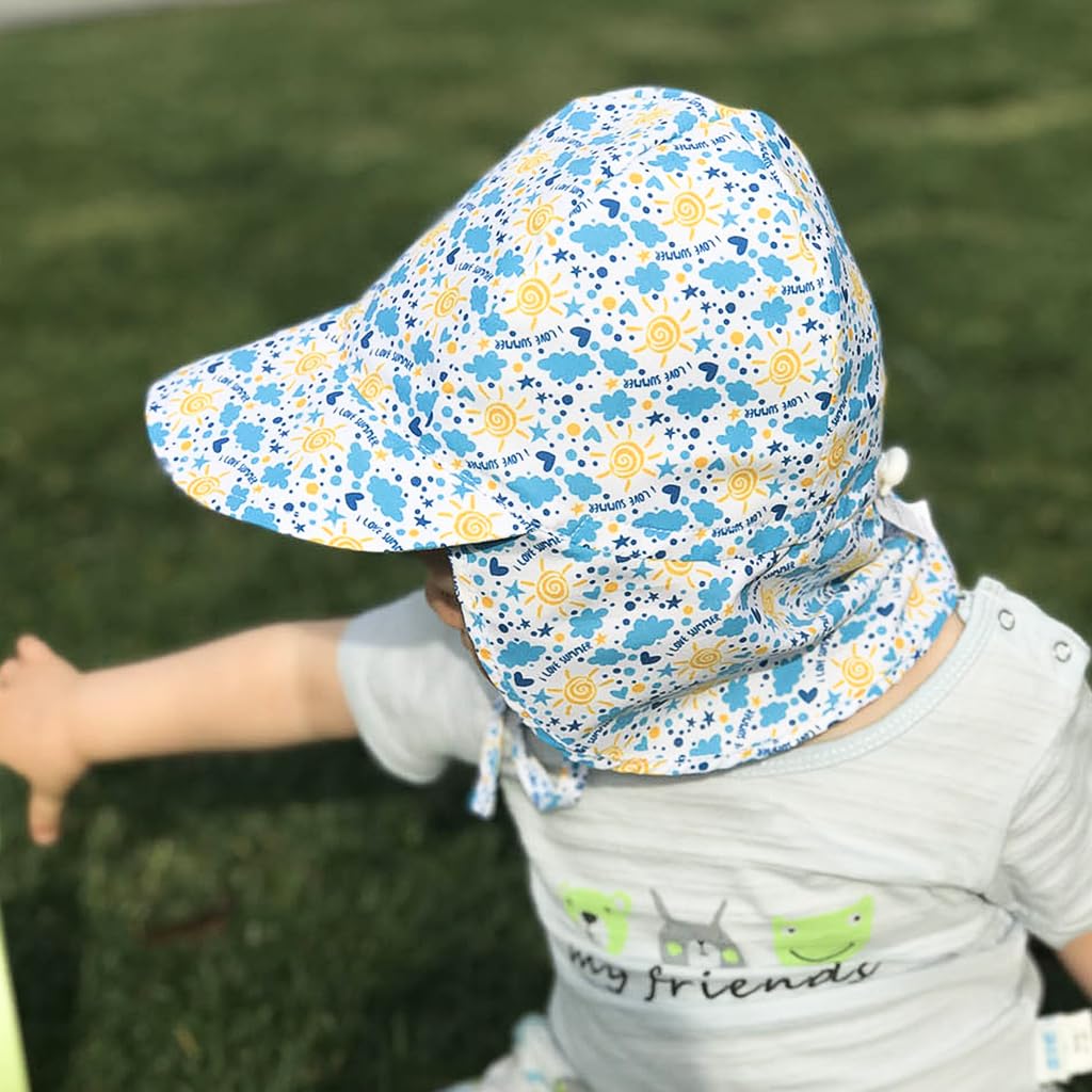 SNOWIE SOFT Baby Sun Hat with UPF 50+ Neck Flap and Adjustable Chin Strap | 6–36 Months
