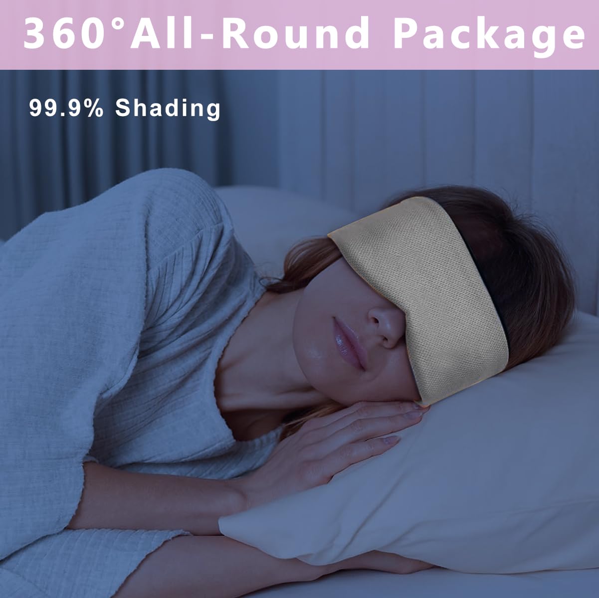 HANNEA Eye Mask for Sleeping with Double Sided Design and Noise Reduction | Soft Cotton Travel Blindfold