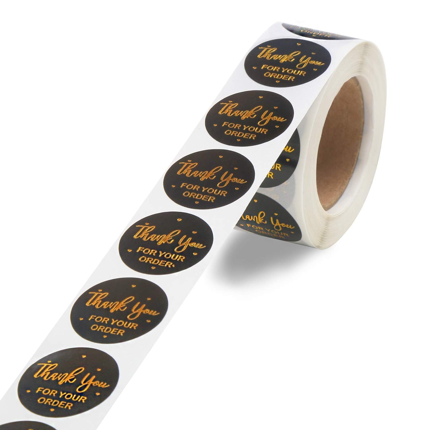 HASTHIP Thank You Stickers for Gift Packaging featuring 500 pcs 1 inch round floral design | self adhesive labels
