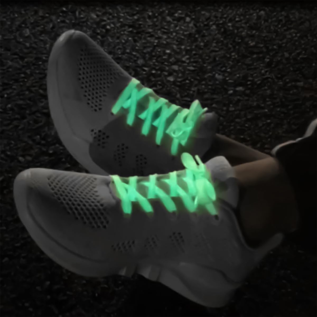 Venzina Luminous Shoelaces for Night Running featuring 3.3 ft Glow Design | 5 Color Set