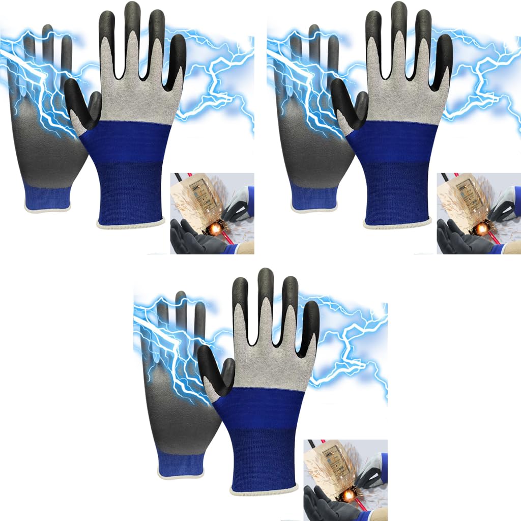 Serplex Electrical Insulated Gloves for Electricians with 500V Resistance and Non Slip Grip | Ergonomic Cotton Comfort