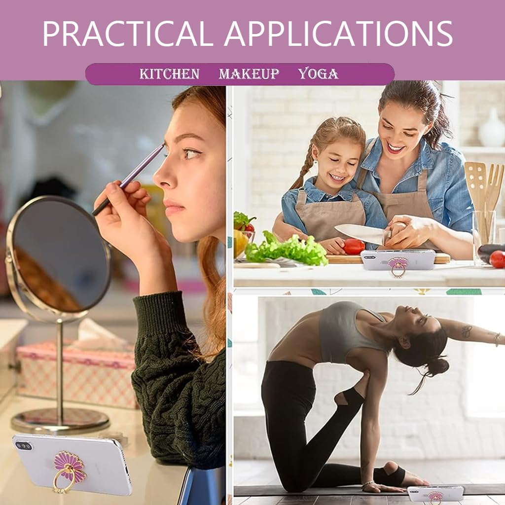 Mobile Finger Grip Holder for Smartphones with 360° Rotation and 180° Flip Design | 4Pcs Set