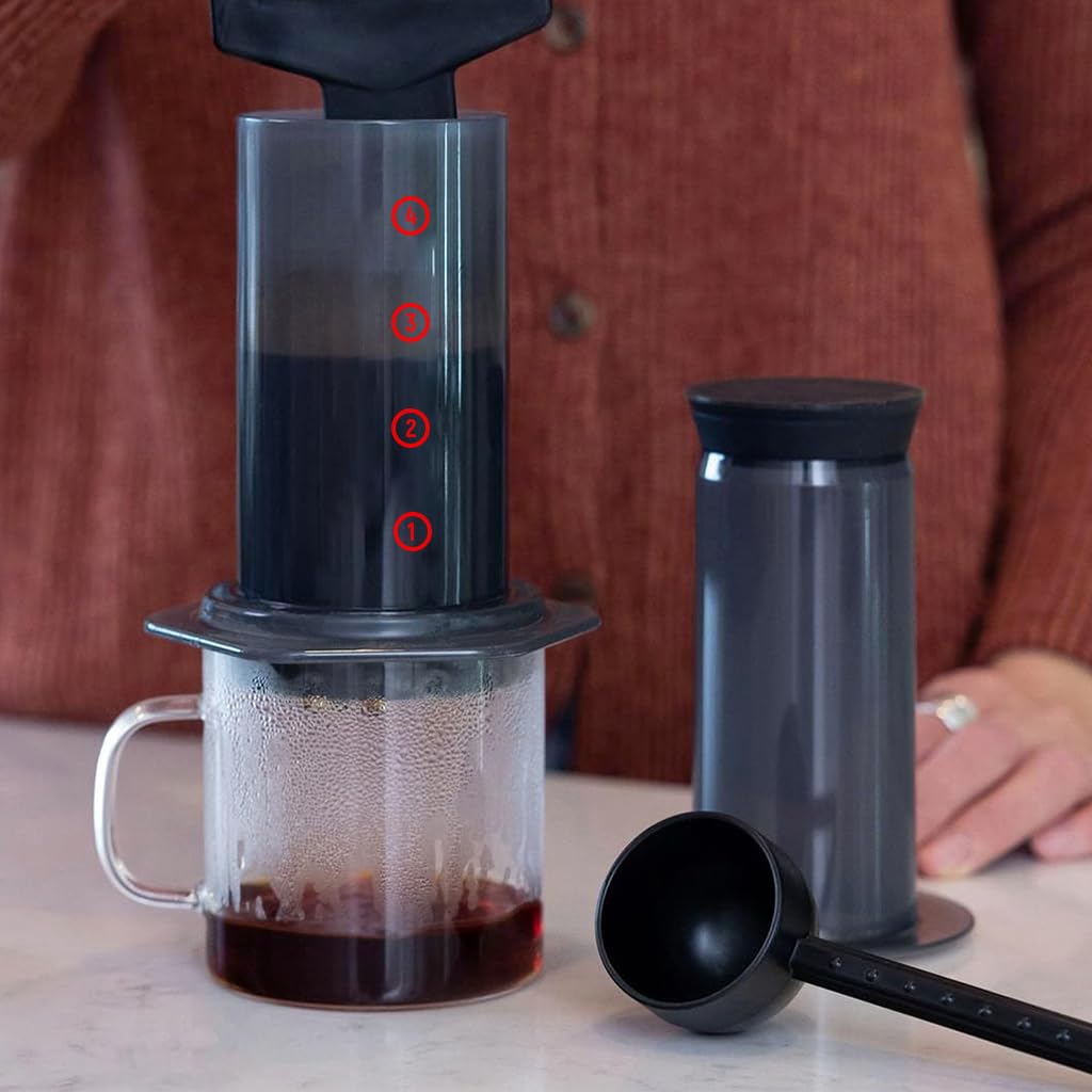 Supvox Coffee Maker for Travel and Camping with 4 Stage Brewing System | Heat Resistant PP