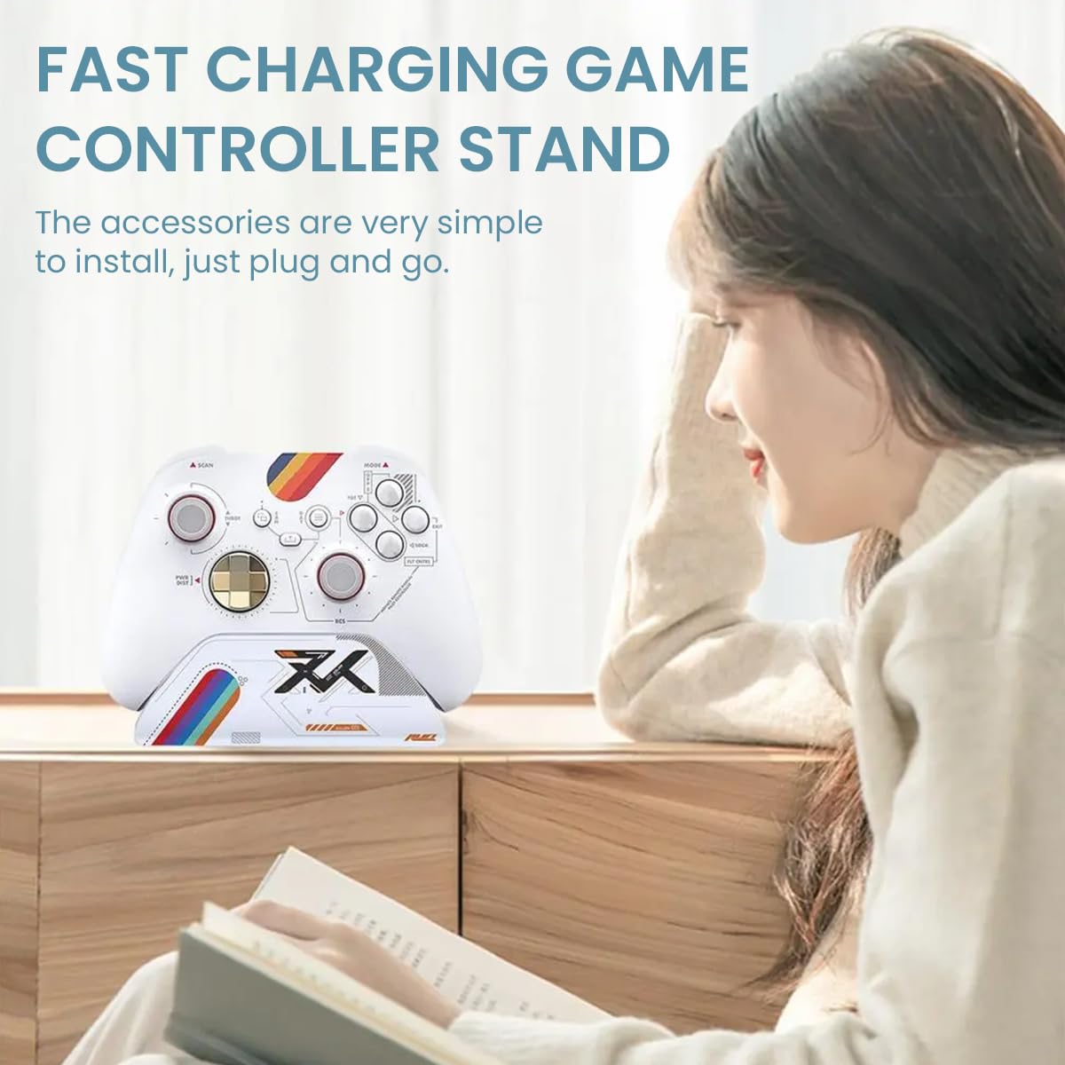 ZORBES Game Controller Holder for Xbox Series S X ONE | with Anti Slip Base and ABS Build