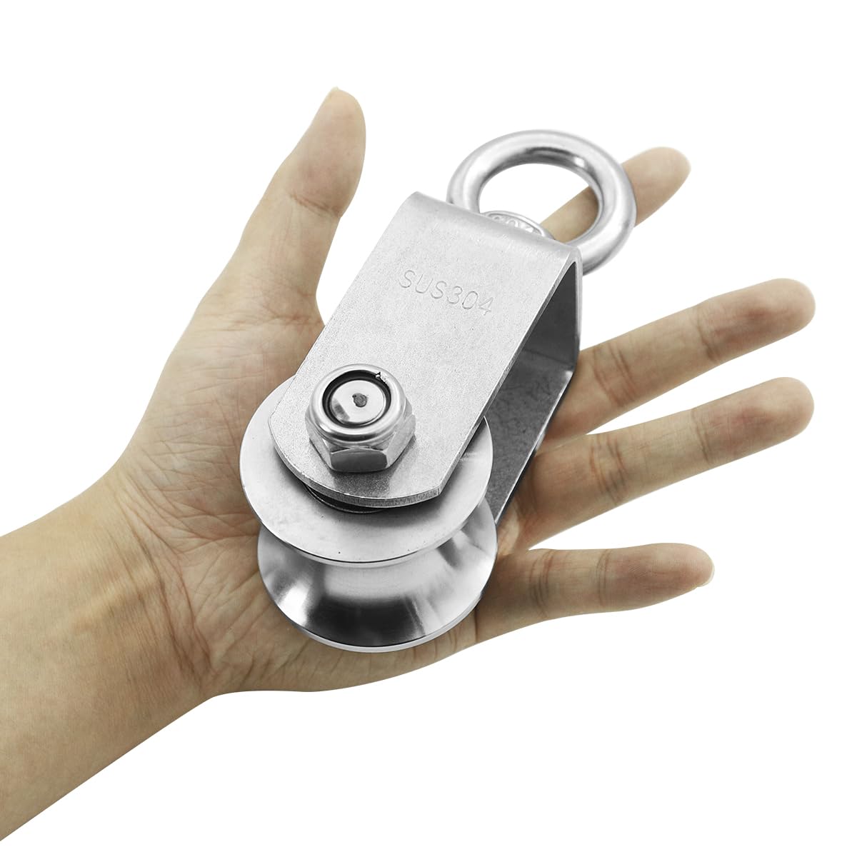 Serplex Cable Pulley Wheel for Lifting Mechanisms with 3000lbs Capacity and Smooth Bearing | 304 Stainless Steel