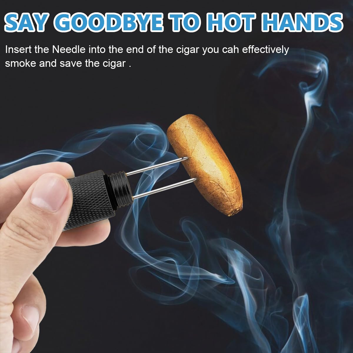 Climberty Cigar Punch Tool Set for Enthusiasts with 8mm Punch and Twin Nubber | Black