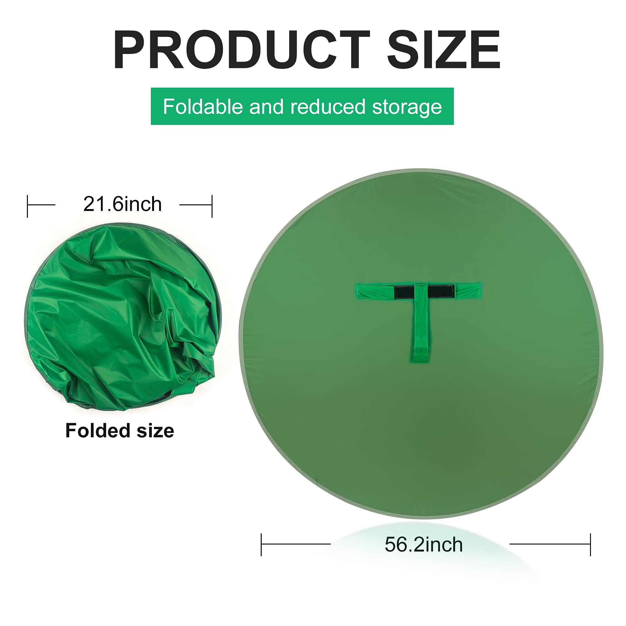 HASTHIP Blue Green Screen for Chair Background with Double Layer Design 142cm | Ideal for Zoom and Live Streaming