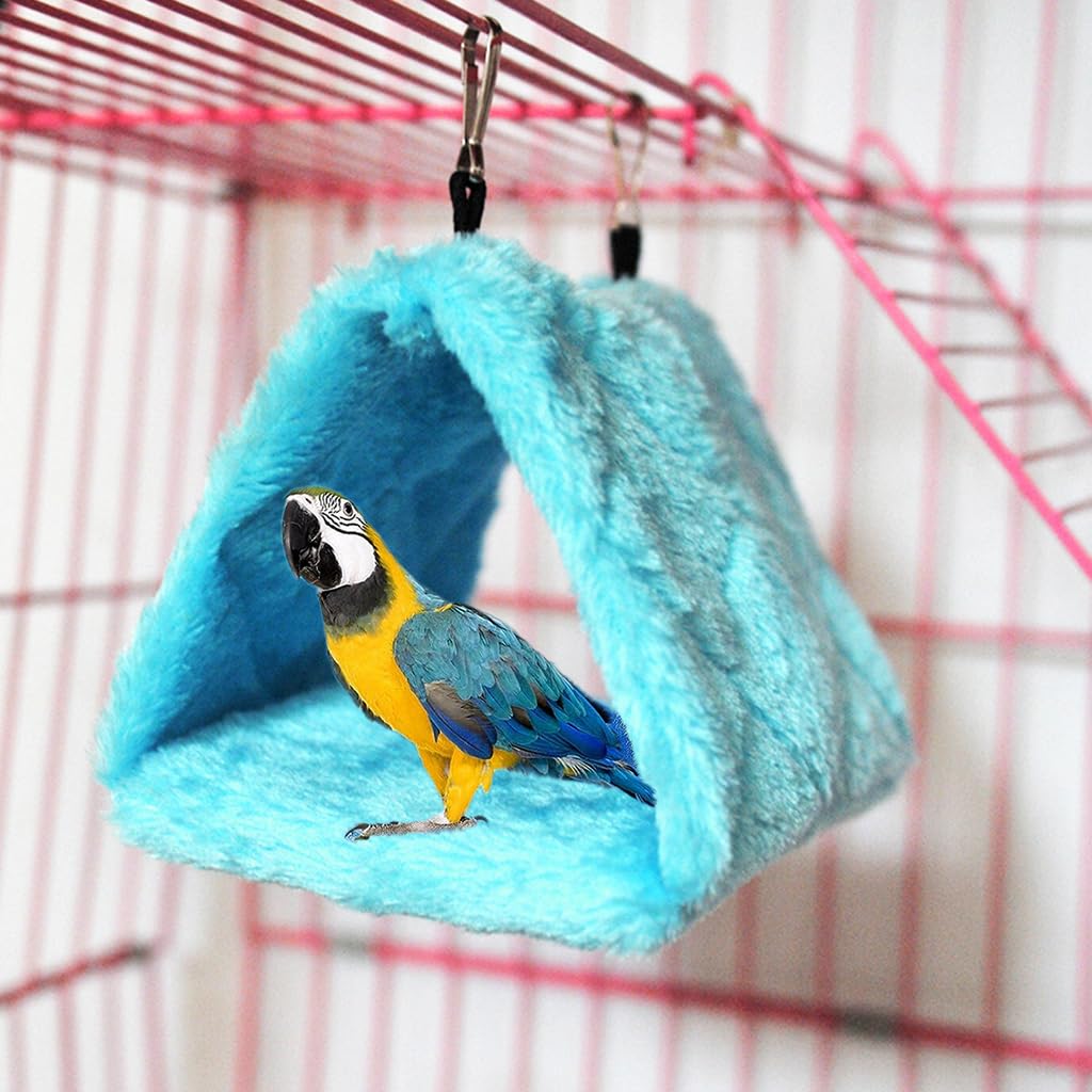 Qpets® Bird Nest for Cage, Hanging Plush Bird Nest Winter Warm Bird Hammock for Cage Bird Cage Bird Nest Small Pet Bed for Parakeet Budgies Cockatiels Lovebird Cockatoo Finch