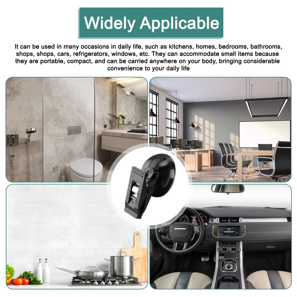 STHIRA Car Suction Cup Clamps 2 Pack for Hanging and Organizing | Removable Reusable Holders