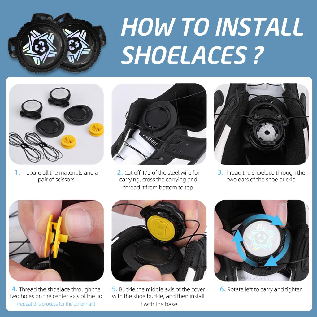 MAYCREATE No Tie Shoelaces for Kids featuring 84cm Elastic TPU Wire and ABS Knob Design