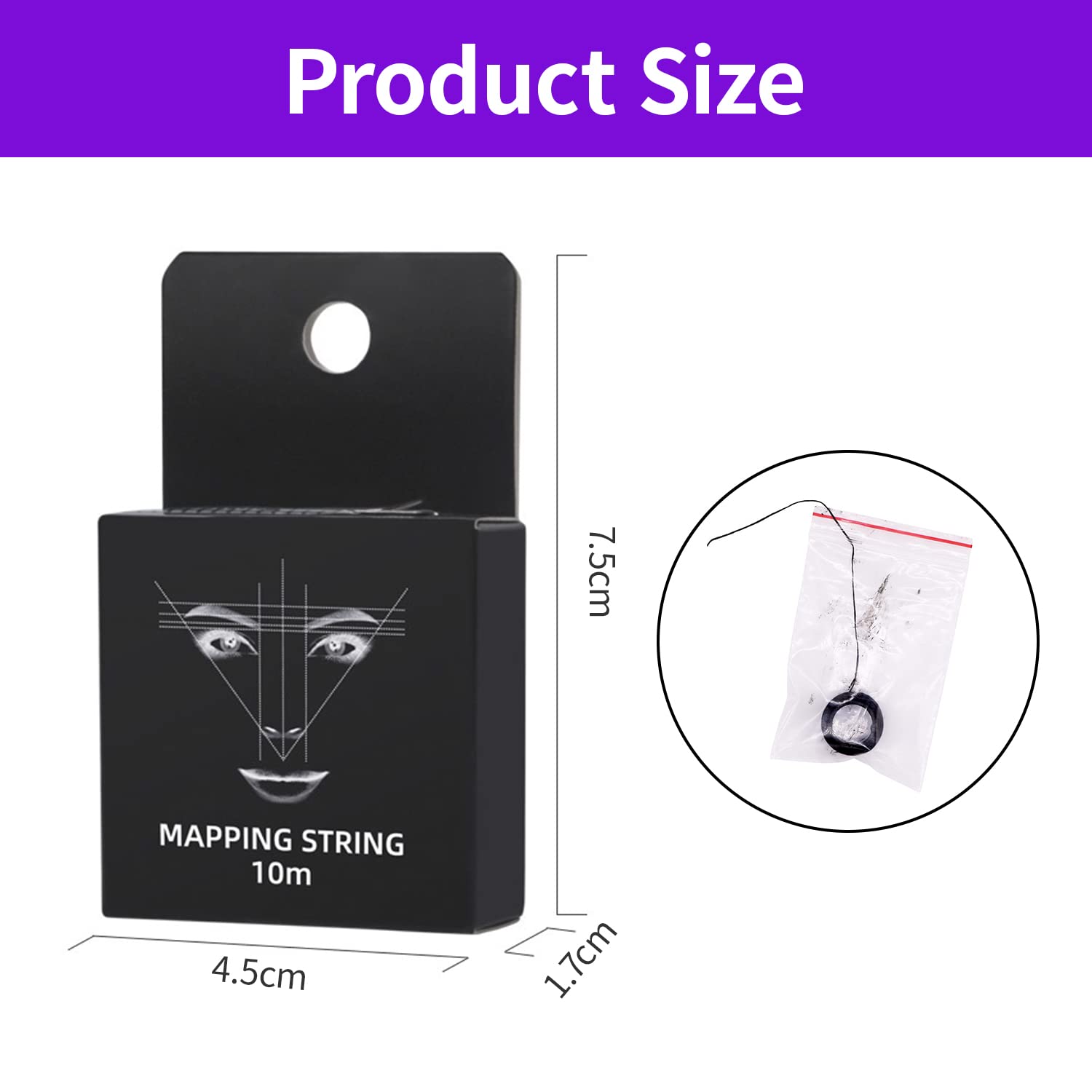 HASTHIP Mapping String for Microblading featuring Pre Coated Ink Tool | 3PCS Eyebrow Set