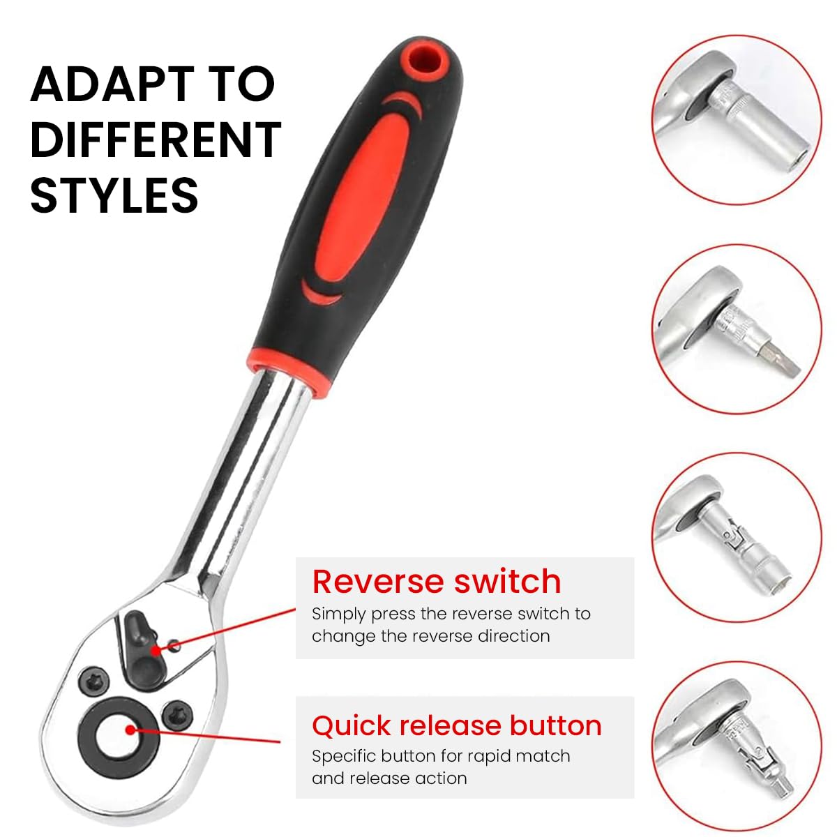 STHIRA® 12 in 1 Ratchets Socket Wrench Set 1/2