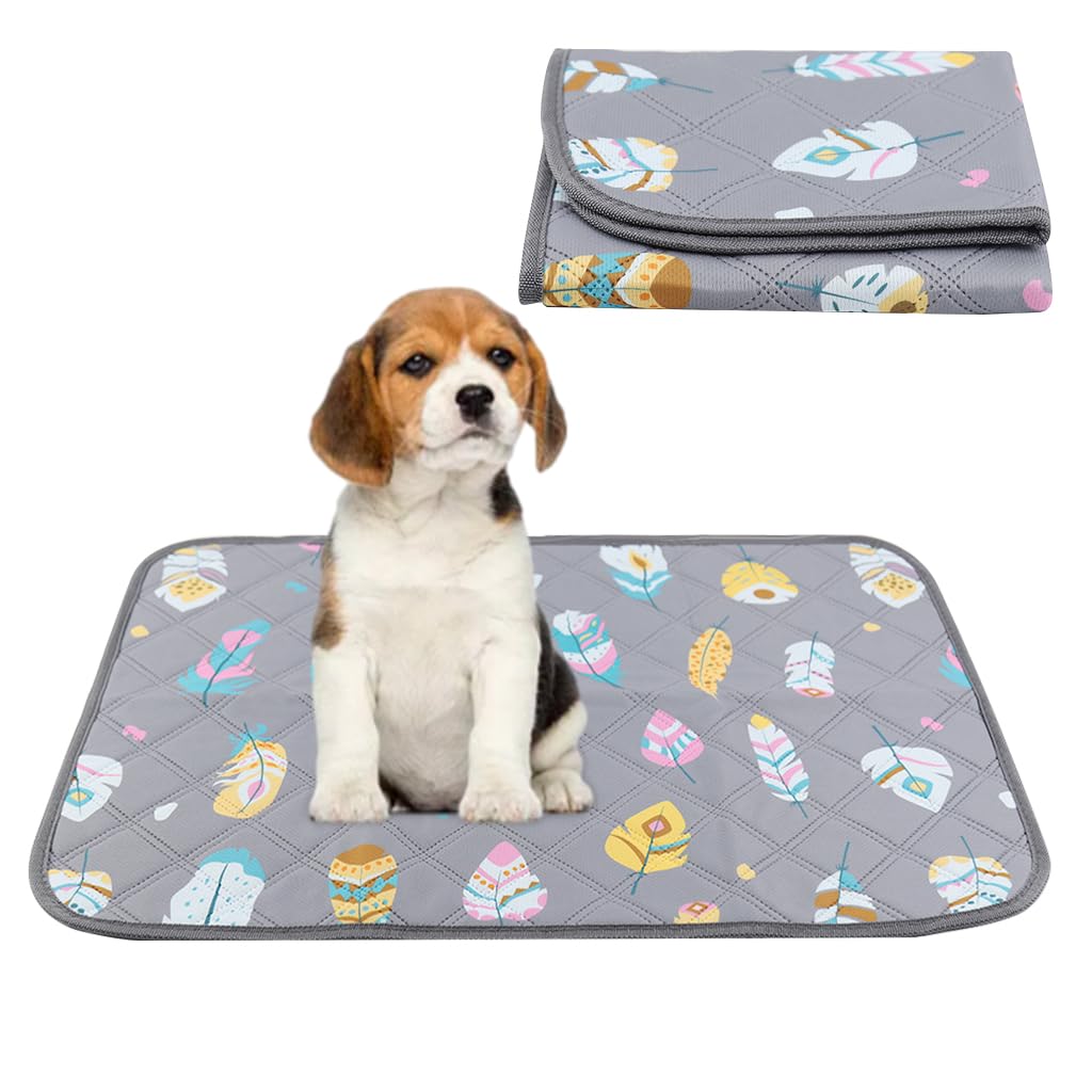 Qpets® Dog Pee Pad Large Size Multi-layer Leak-Proof Dog Pee Pad Non-slip Puppy Training Pad, Bed Sheet for Pet, Washable & Reusable Pee Pads for Dogs (60x45CM)