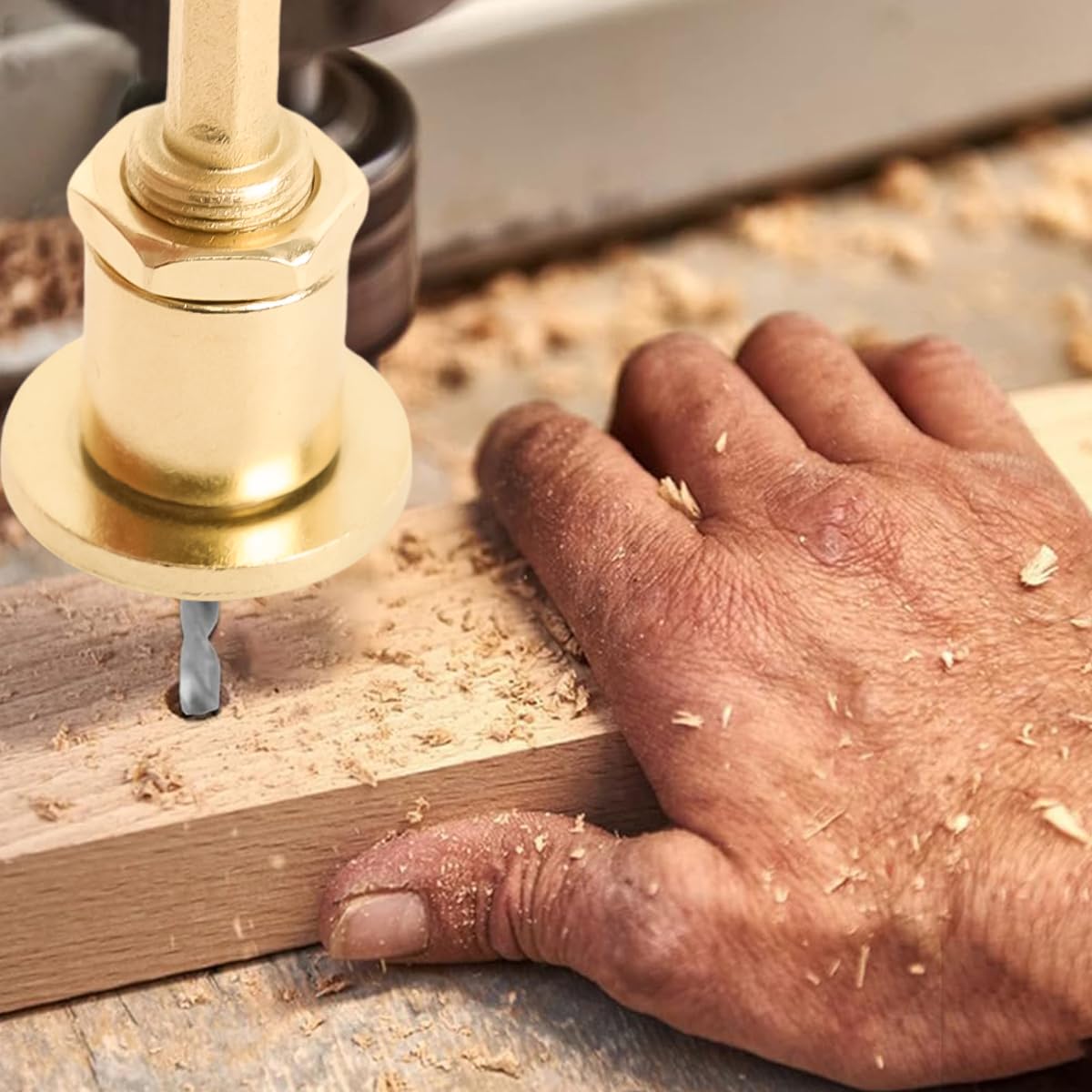 Serplex Woodworking Drill Bit Set 5 Piece for DIY Projects featuring Adjustable Depth Stopper