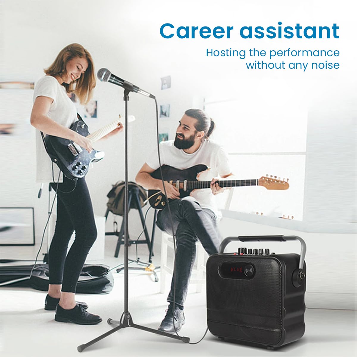 Zeitel Handheld Microphone for Karaoke and Live Performances with 11ft Cable | Plug and Play Mic