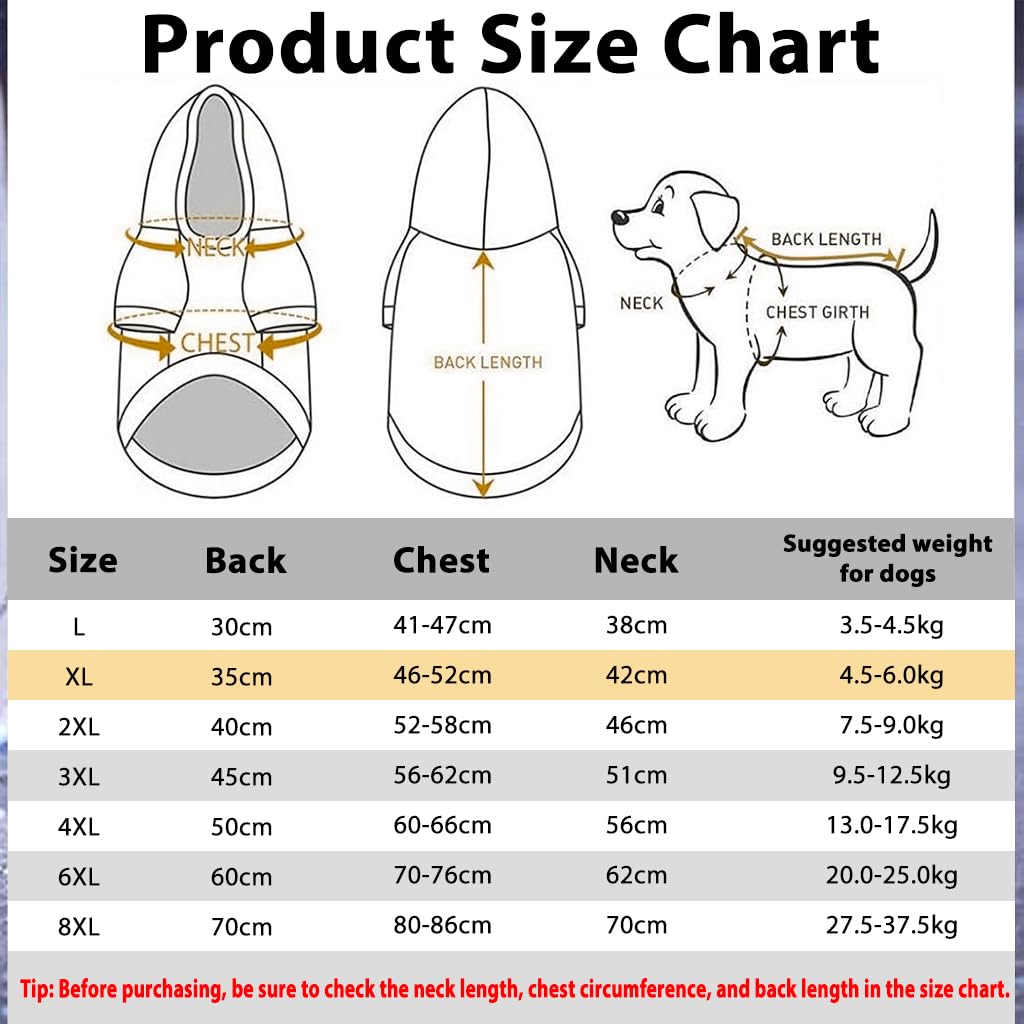 Qpets Dog Raincoat for Walking and Hiking with Adjustable Buttons Clear EVA Hooded Coat XL 2PCS