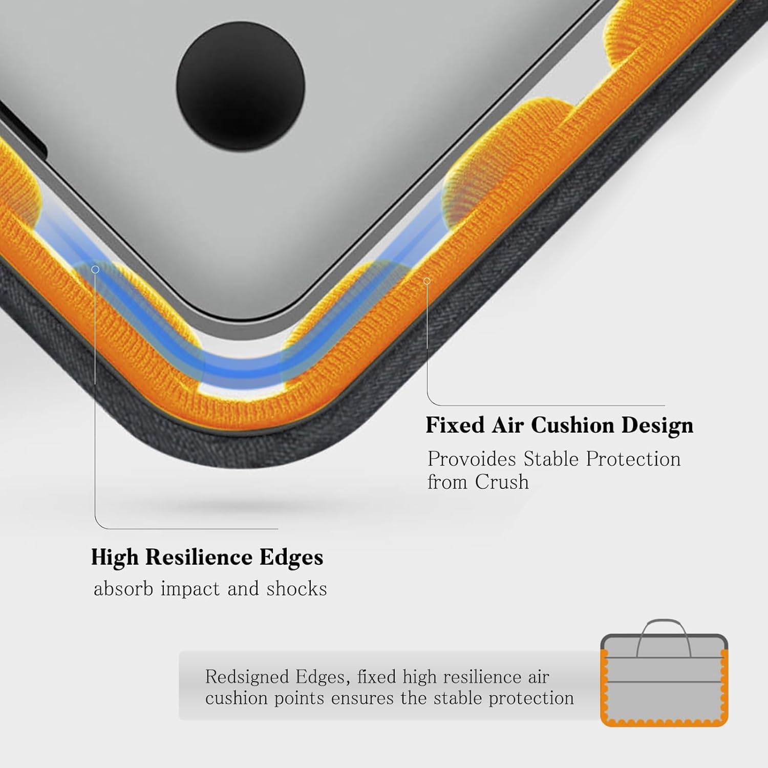 GUSTAVE Laptop Travel Bag for Business and School with 17.3 in Fit and Soft Plush Liner | Protective Oxford Cloth Case