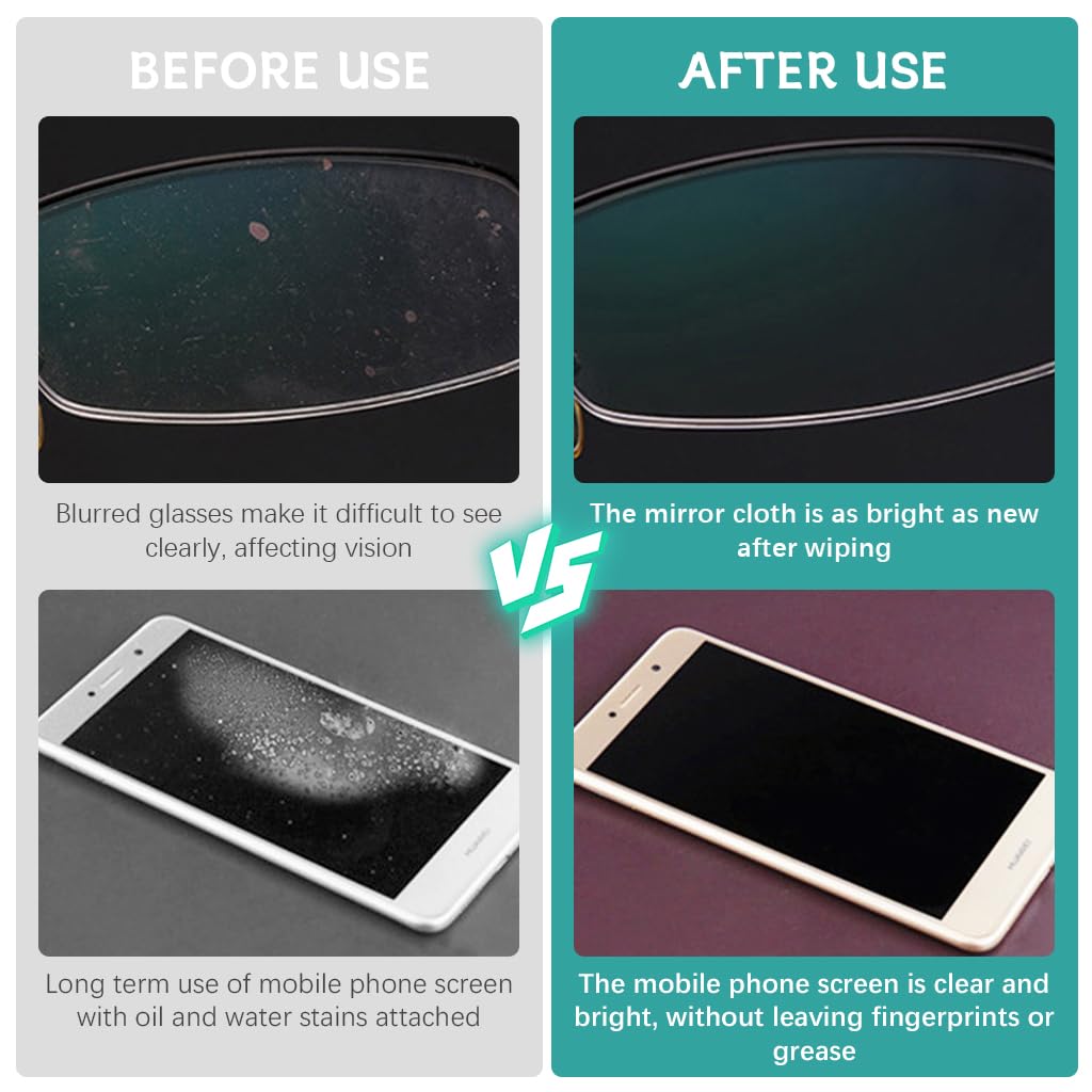 Verilux Microfiber Cleaning Cloths 12PCS 5.9 x 7 in for Glasses and Screens | Machine Washable