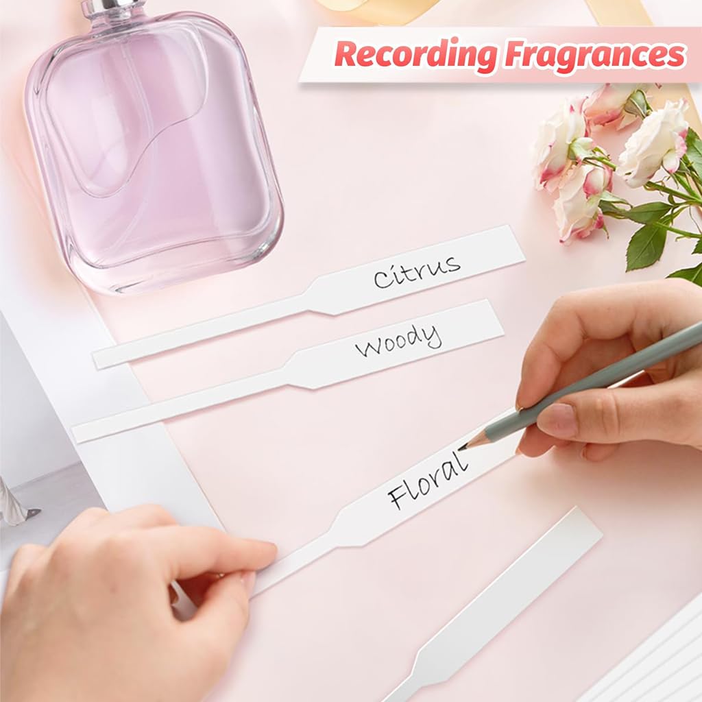 ZIBUYU scent strips for perfume testing with 100 count 13cm length absorbent cotton pulp