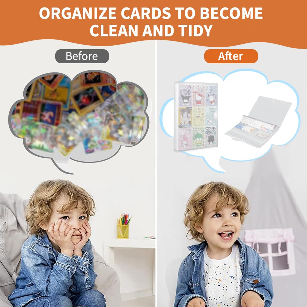 PATPAT Trading Card Holder with 540 Pockets and Snap Button Closure | Double Sided PP Organizer