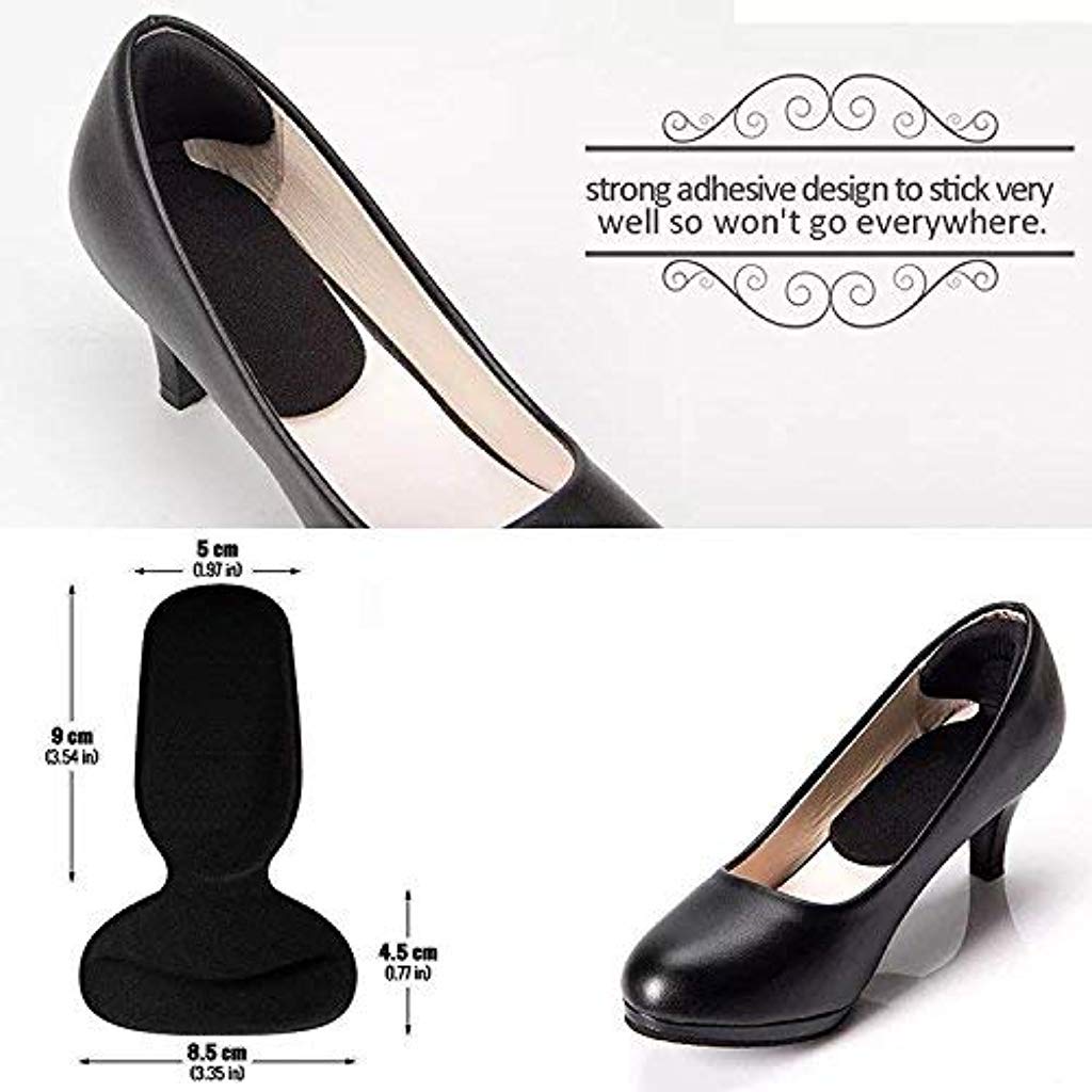 PALAY Heel Grips for Loose Shoes featuring T Shape Design and 3 Pairs in 3 Colors | Unisex