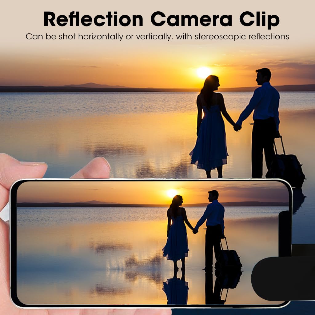 ZORBES® Smartphone Camera Reflection Mirror Clip Kit Adjustable Phone Camera Mirror Reflection Clip for Travel, Mirror Reflection for Phone Camera, Mirror Reflection Clip for Phone Camera