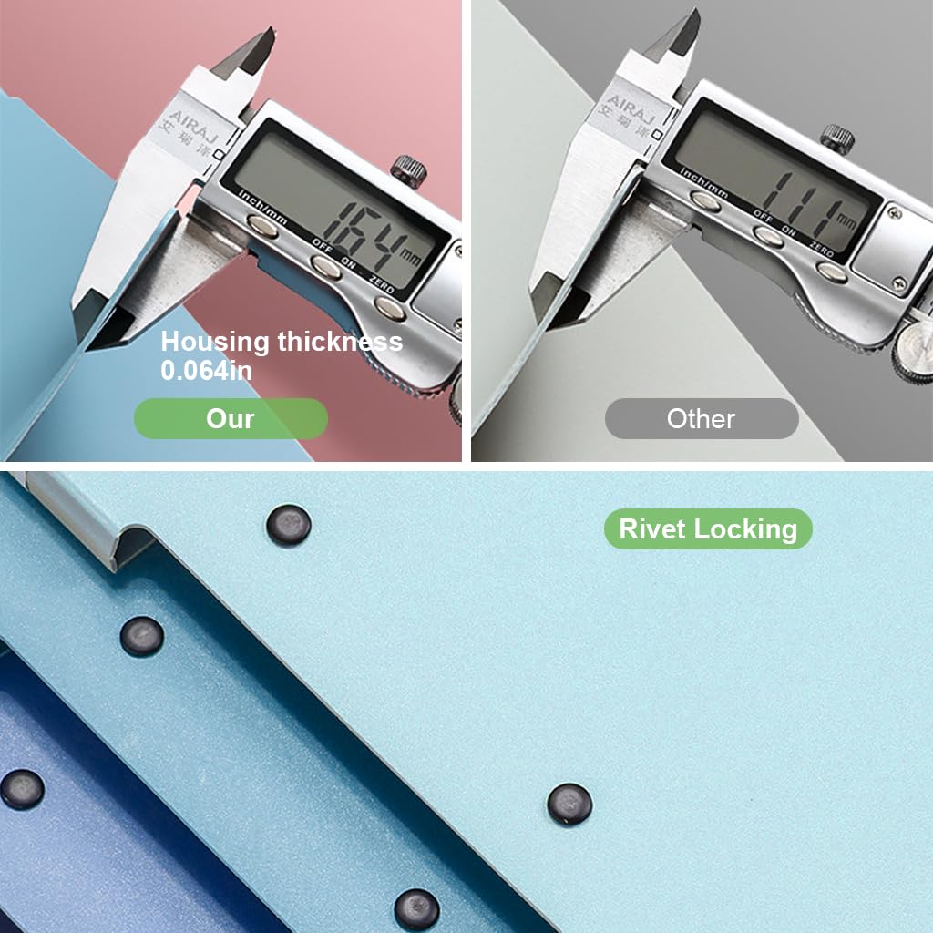 ZIBUYU A4 PVC Clipboard File Folders for Office and School with Metal Clip for 80 Sheets | 2 Pcs Organizer