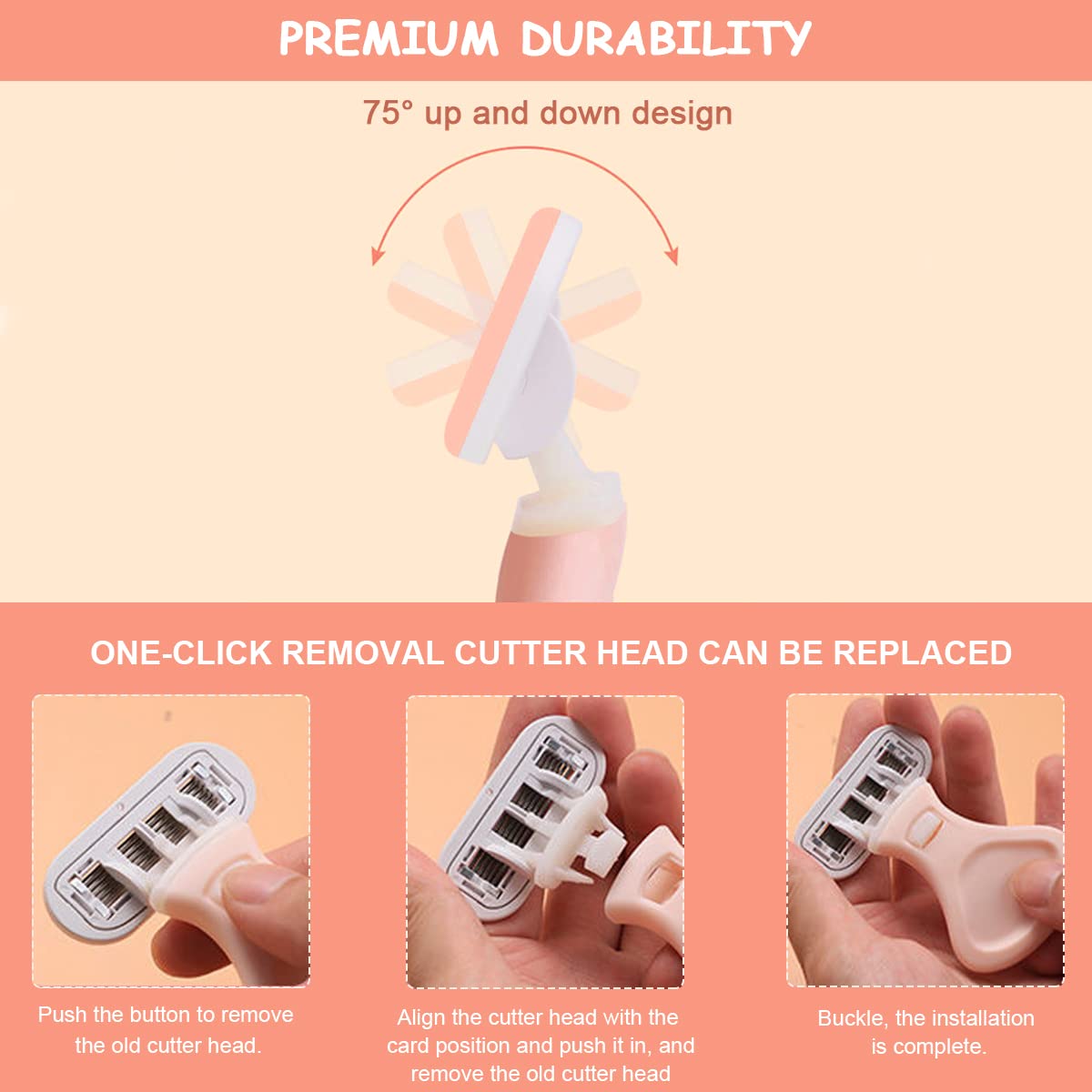 ELEPHANTBOAT Razor for Women with 6 Stainless Steel Blades and 55° Rotatable Head | Travel Case Shaving Kit