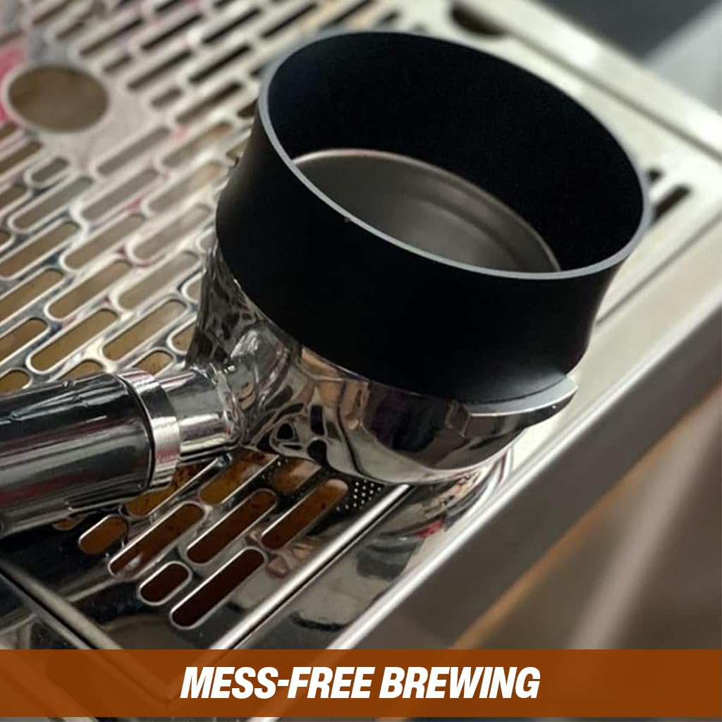 Supvox Portafilter Dosing Funnel for Espresso with 58mm Snug Fit Thread Design | 3PCS Aluminium