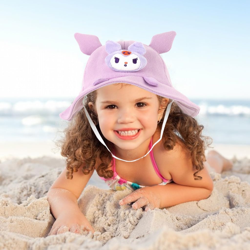 SNOWIE SOFT Toddlers Bucket Hat for Girls featuring Kuromi design and 48–50cm fit | breathable sun protection for outdoor play
