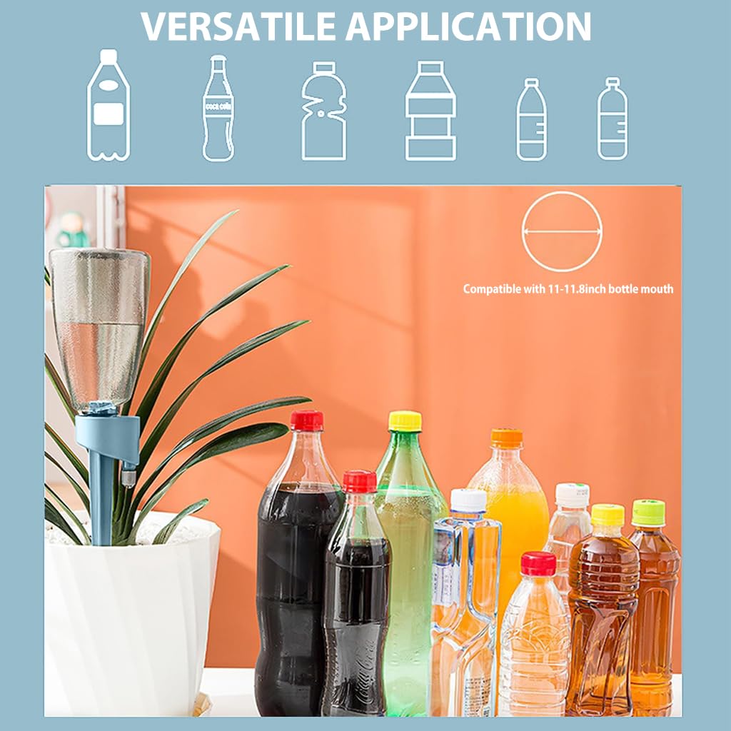 ORTIZA Self Watering Spikes for Indoor and Outdoor Plant Pots 4 Pcs featuring Adjustable Valve